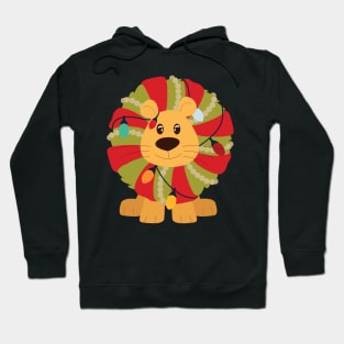 Your Big Cat in Decorative Christmas Wreath Hoodie